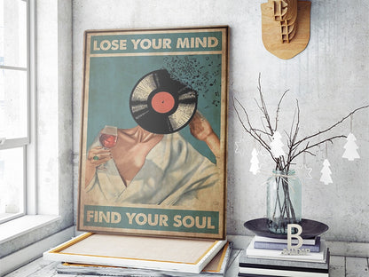 Vintage Vinyl Music Art Poster