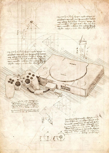 Vintage Sketch Game Poster