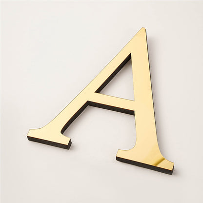Alphabet Acrylic Gold Wall Decals