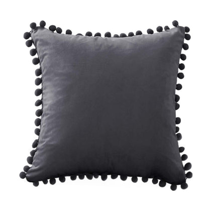 Velvet Pom-Pom Pillow