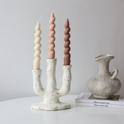 Ink Dot Candle Holders