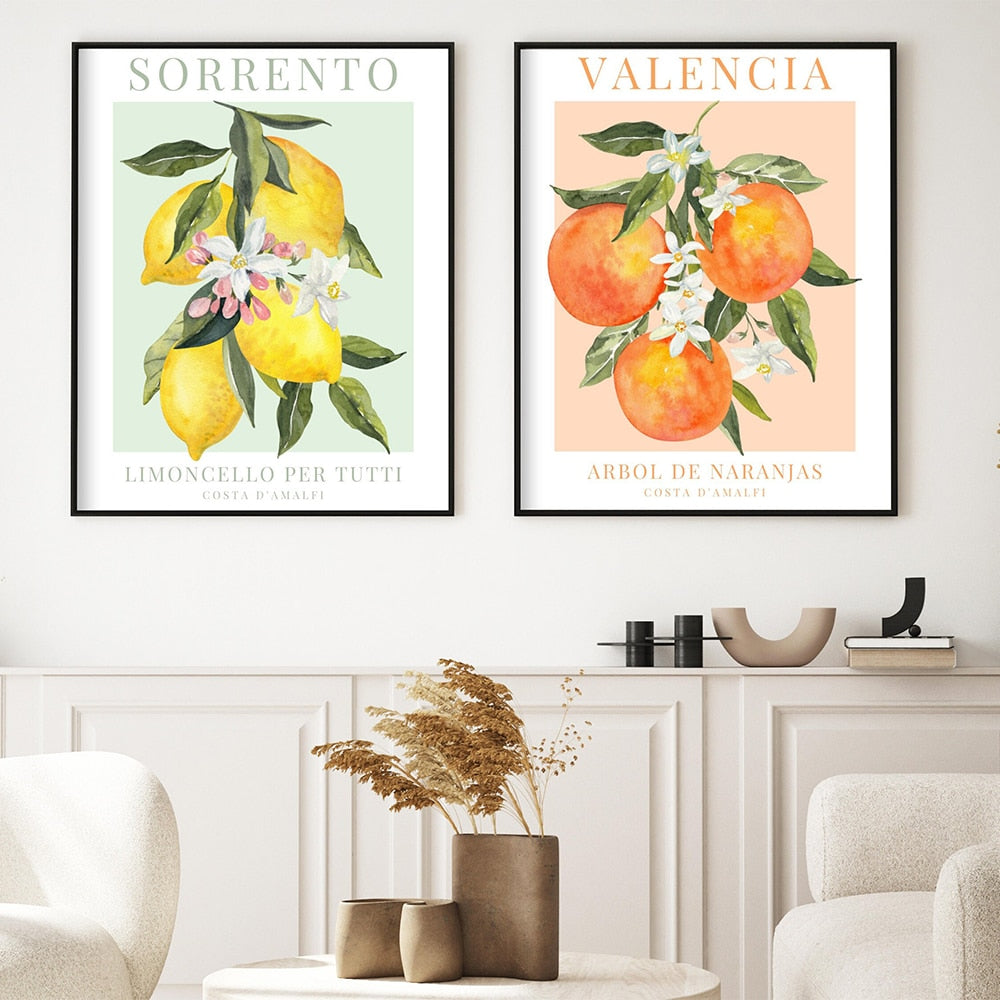 Valencia Fruit Market Vintage Posters