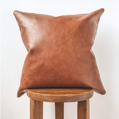 Faux Leather Pillow