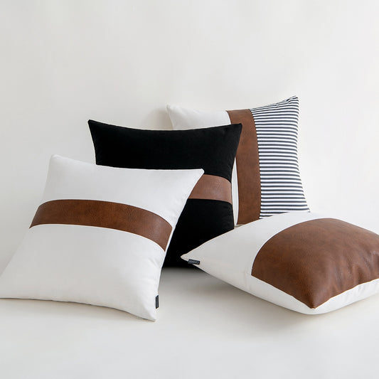 Leather Stripe Pillow